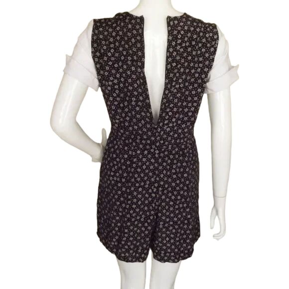 Vintage Romper, 6, Layered Look, Black/White, Buttons, Back zip, Short sleeves - Picture 10 of 13